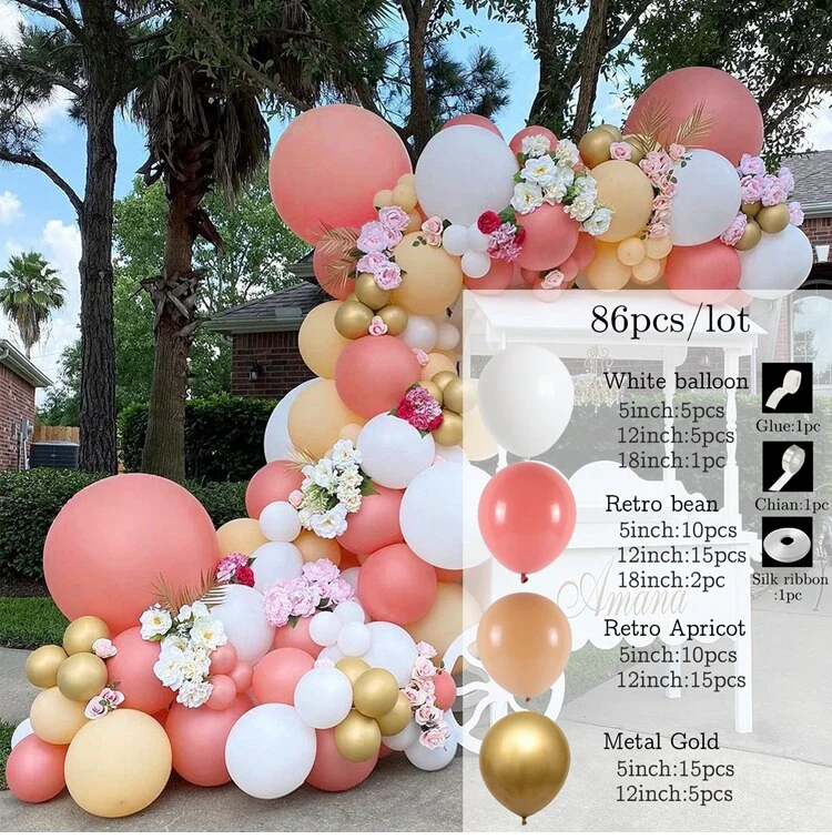 HULIANFU QIFU Macaron Balloons Garland Latex Ballons Arch Happy Birthday Party Decor Kids Adult Wedding Baloon Chain Baby Shower Balon - Deanwangkt