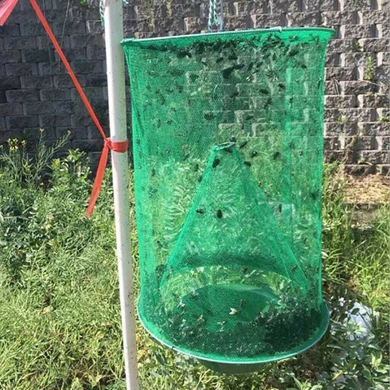HULIANFU The Ranch Fly Trap Reusable Fly Catcher Killer Cage Net Trap Pest Bug Catch for Indoor or Outdoor Family Farms  Restaurants - Deanwangkt