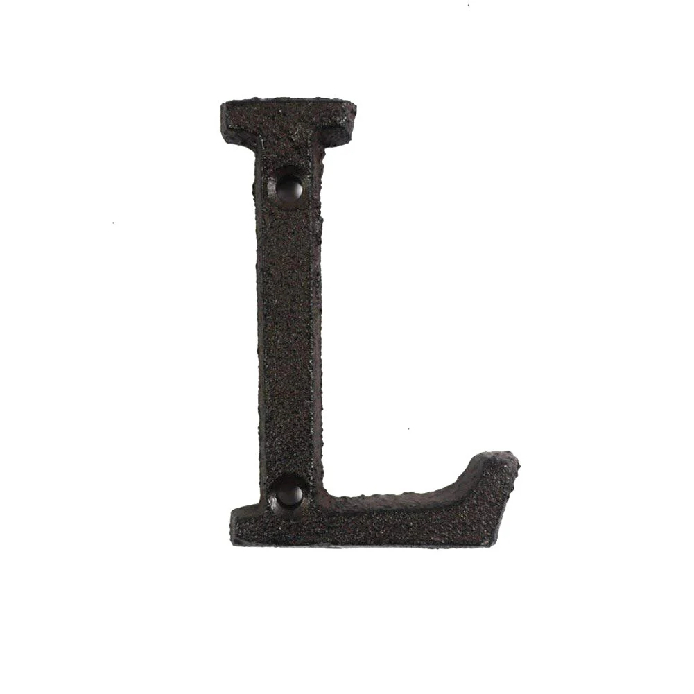 HULIANFU Metal Letters Numbers Cast Iron Decoration House Sign Doorplate DIY Cafe Wall CLH@8 - Deanwangkt