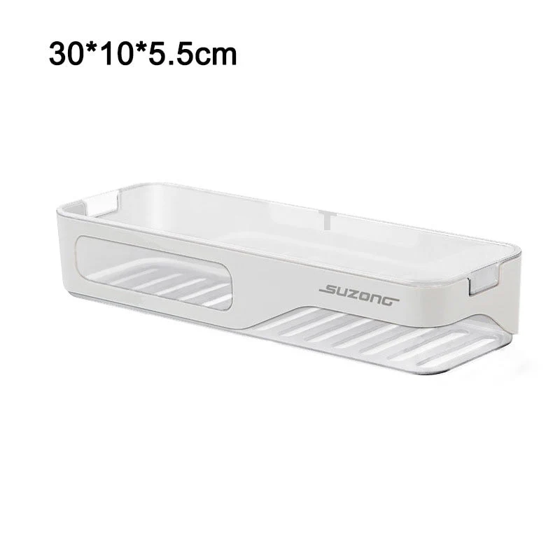 HULIANFU Wall Mounted Bathroom Shelf Shampoo Shower Organizer Punch-Free Bathroom Shelves Storage Rack Drainage Holder Household Items - Deanwangkt