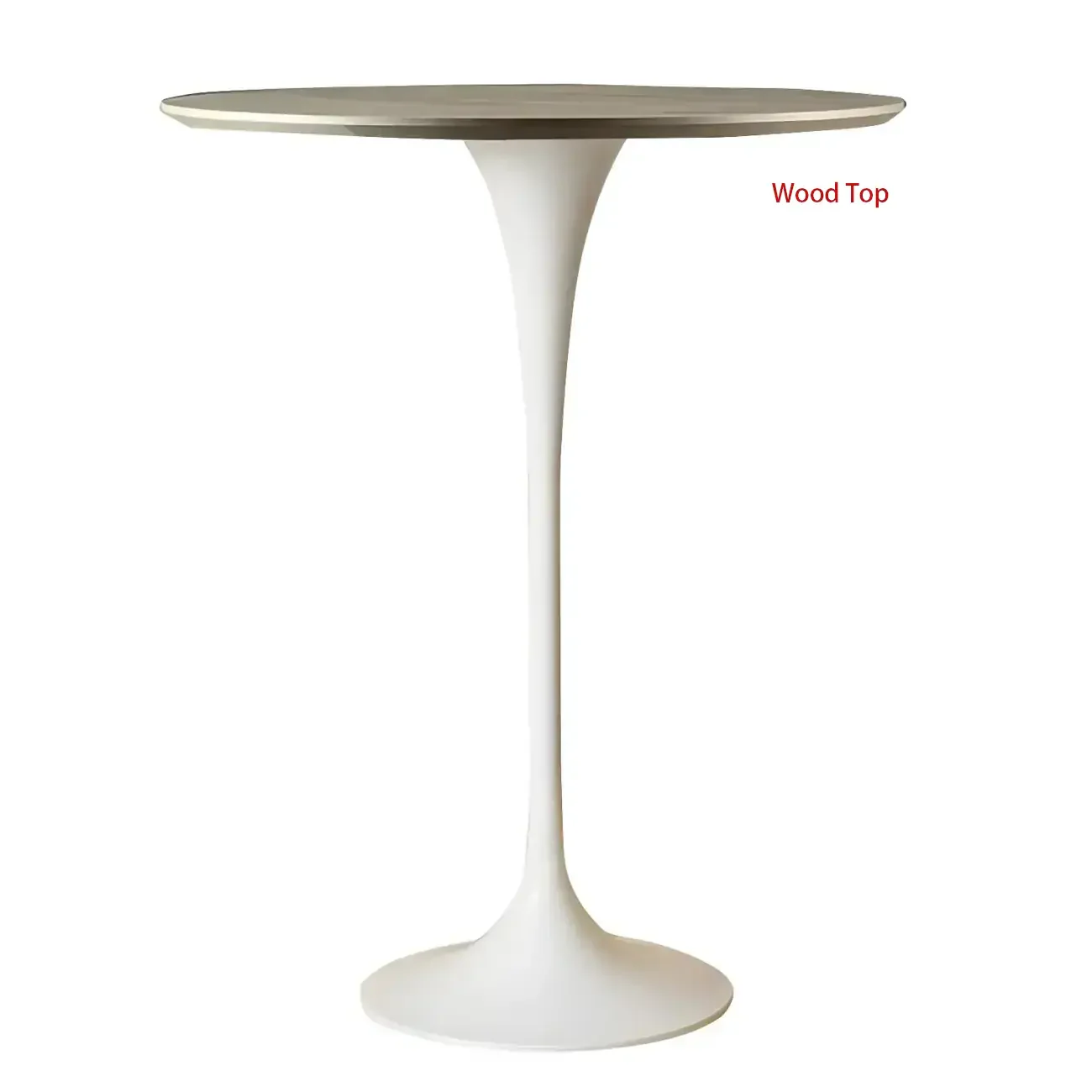 Round Glam Brown Gold Metal Tulip Base Bar Tables