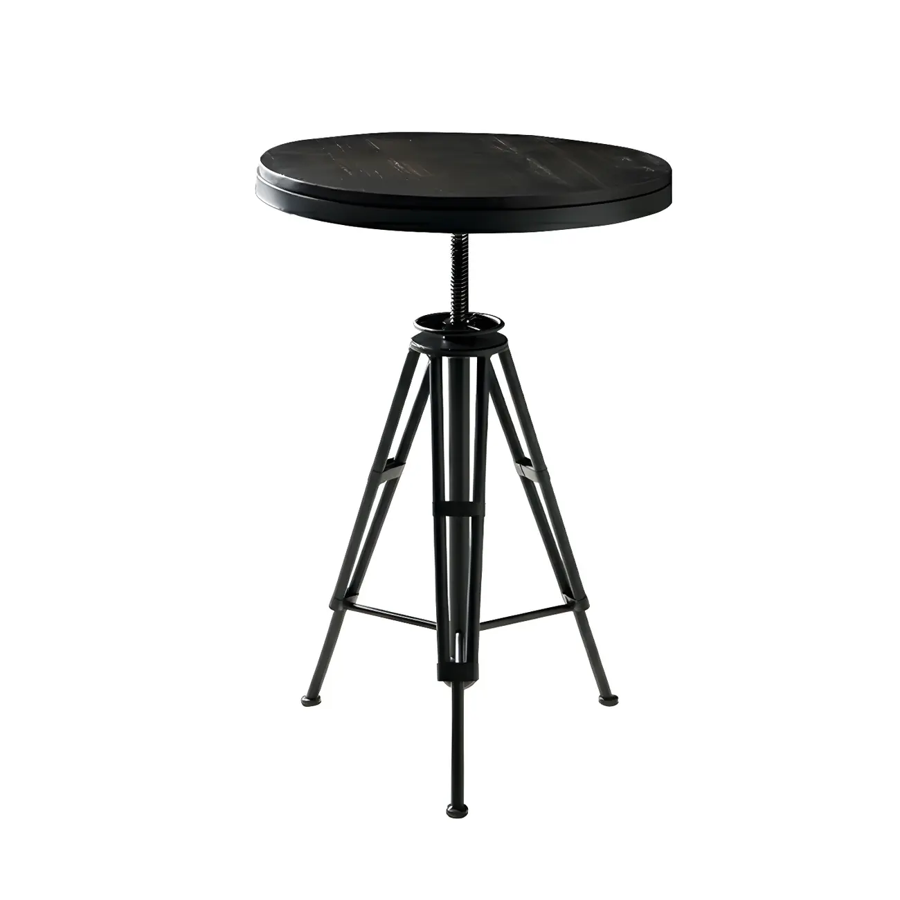 Industrial Brown Wooden Metal Adjustable Bar Tables