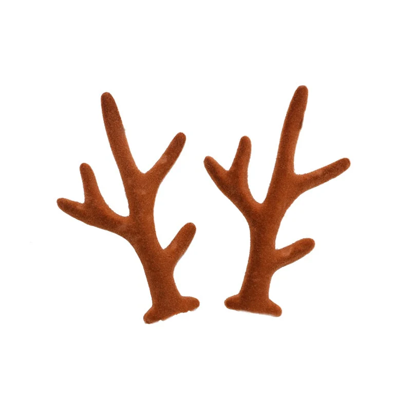 HULIANFU  5 Pairs Red/brown Simulation Antlers DIY Handmade Cute Headband Headdress Accessories Material Christmas Party Decor Photo Props - Deanwangkt