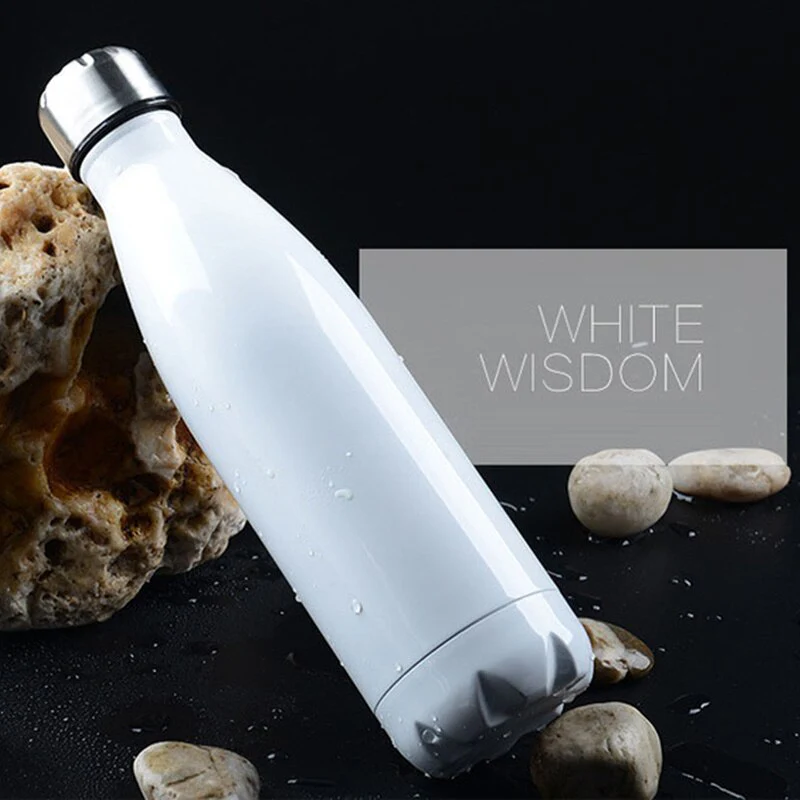 HULIANFU Travel Drinking Kettle Outdoor Sport Water Bottle 500ml Double Wall Stainles Steel Thermos Cup Leakproof Insulated Vacuum Flask - Deanwangkt