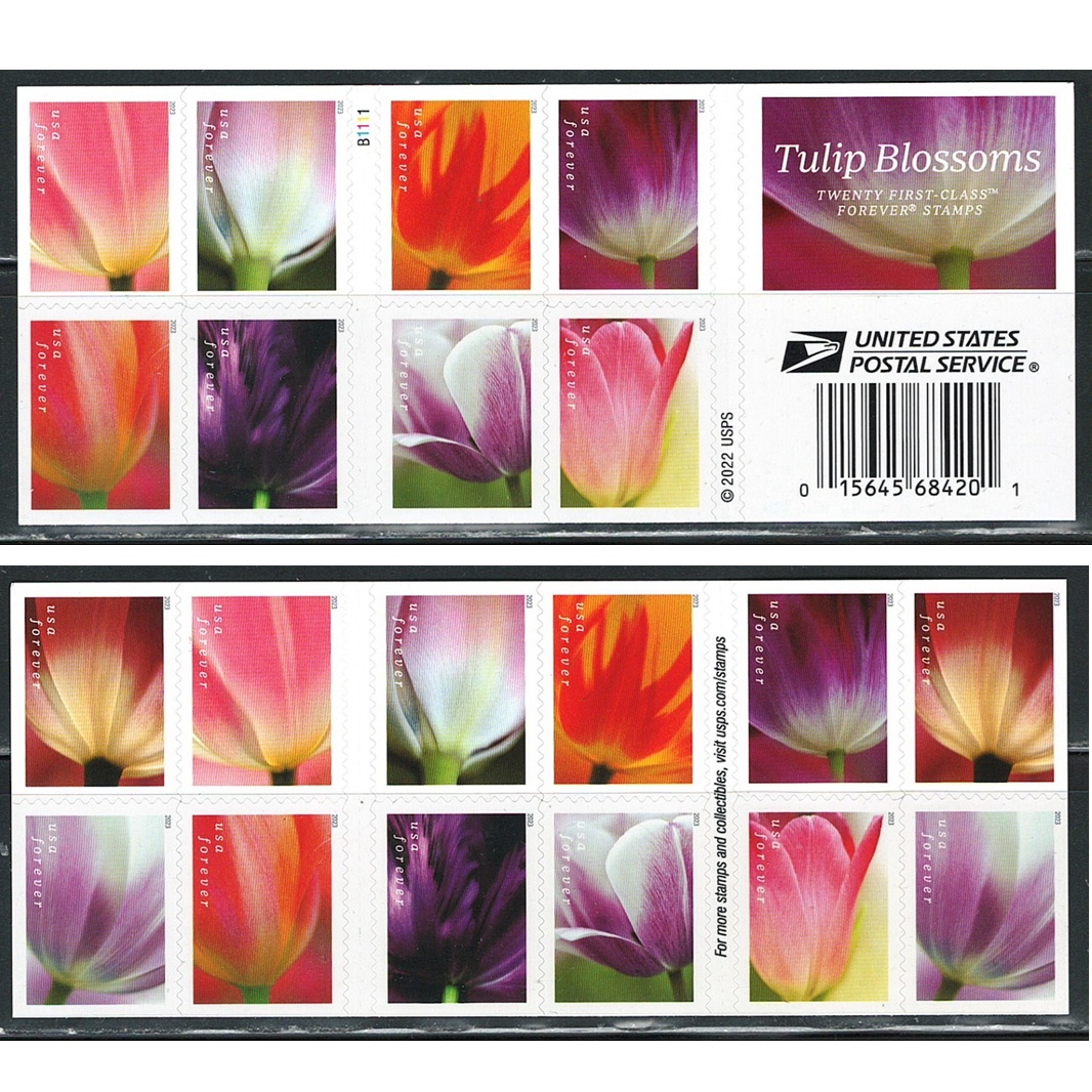 Tulip Blossoms 2023, (Book of 20) - TWENTYSTAMPS