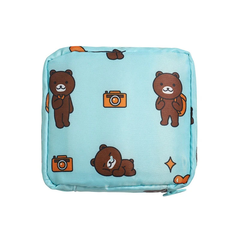 HULIANFU Waterproof Tampon Storage Bag Cute Sanitary Pad Pouches Portable Makeup Lipstick Key Earphone Data Cables Organizer Home Storage - Deanwangkt
