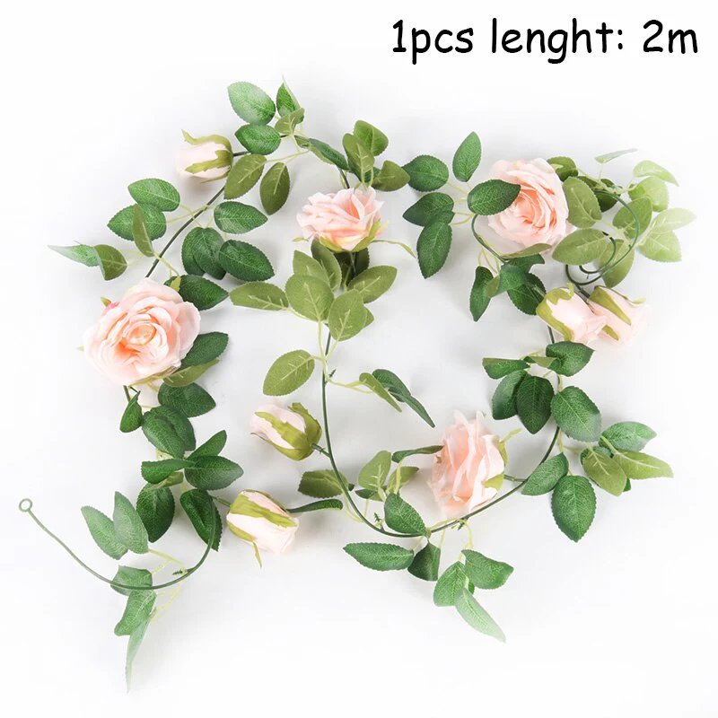 HULIANFU Wedding Decoration 10-40cm Rattan Wreath Metal Hoop Wreath Decor Floral Hoop Christmas Decor for Home Hanging Artificial Flower - Deanwangkt
