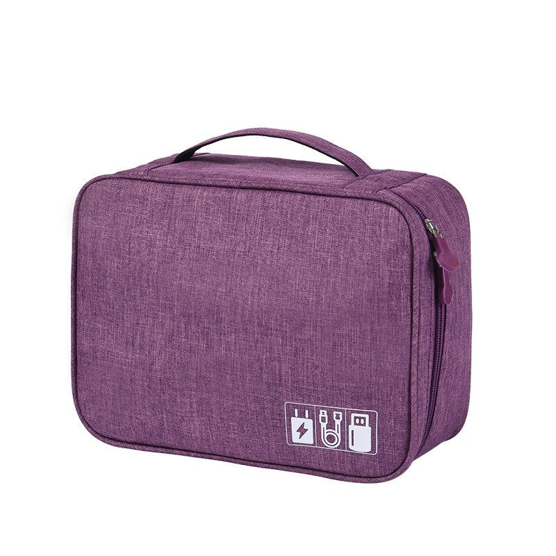 HULIANFU Portable Cable Digital Storage Bags Organizer USB Gadgets Wires Charger Power Battery Zipper Cosmetic Bag Case Accessories Item - Deanwangkt