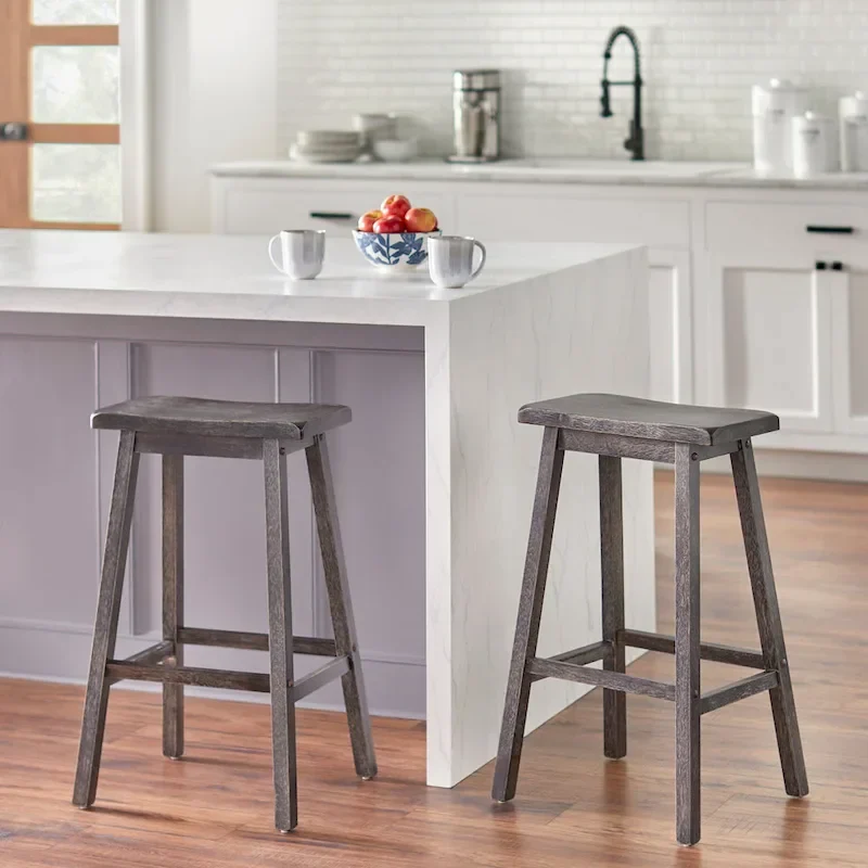 Simple Living Marney Rubberwood 24-inch Counter-height Bar Stools (Set of 2)