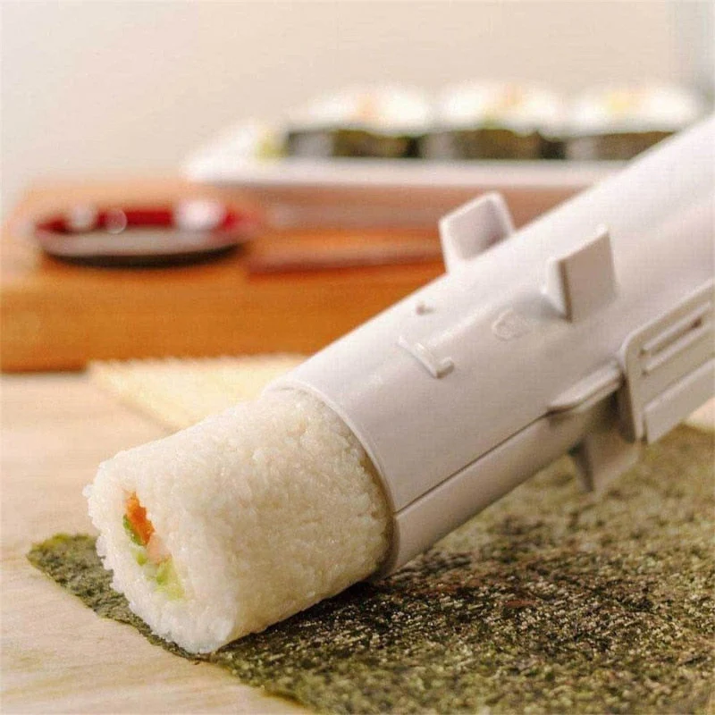 HULIANFU Sushi Maker Roller Rice Mold Bazooka Vegetable Meat Rolling Tool DIY Sushi Making Machine Kitchen Accessories Sushi Tool - Deanwangkt