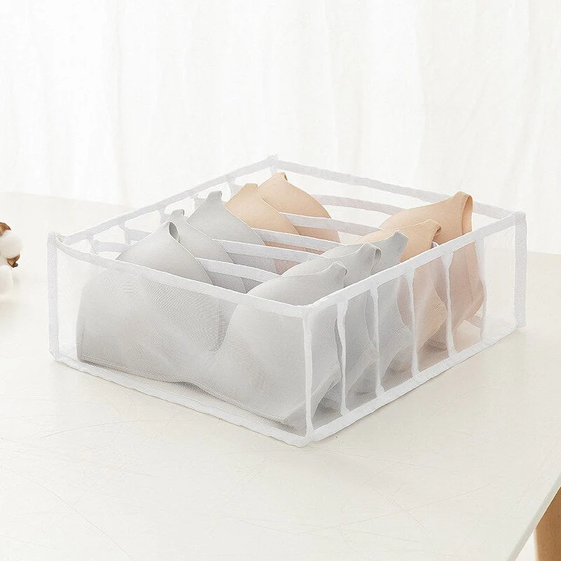 HULIANFU Stacking Pants Drawer Divider Organizer Jeans Compartment Storage Box Can Washed Home Closet Clothes Drawer Mesh Separation Box - Deanwangkt