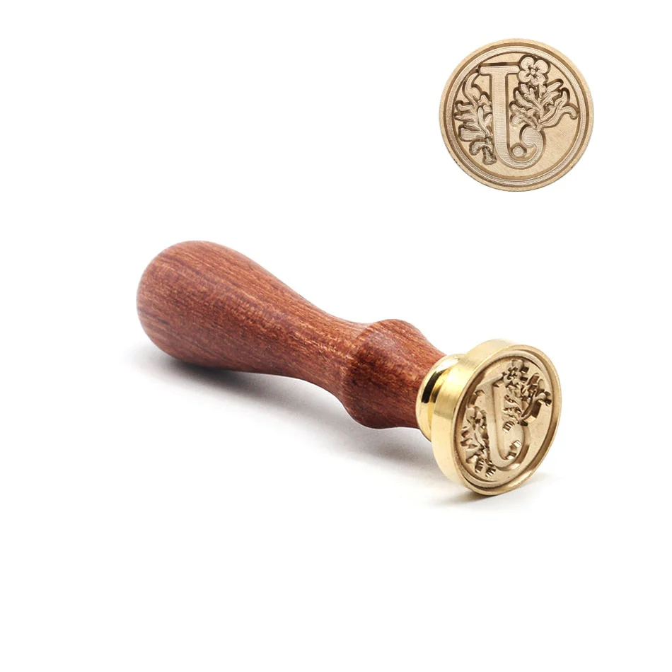 HULIANFU Retro Wood Stamp Classic 26 Letter A-z Alphabet Initial Sealing Wax Seal Stamp Ancient Seal Post Decorative Antique Stamp Gifts - Deanwangkt
