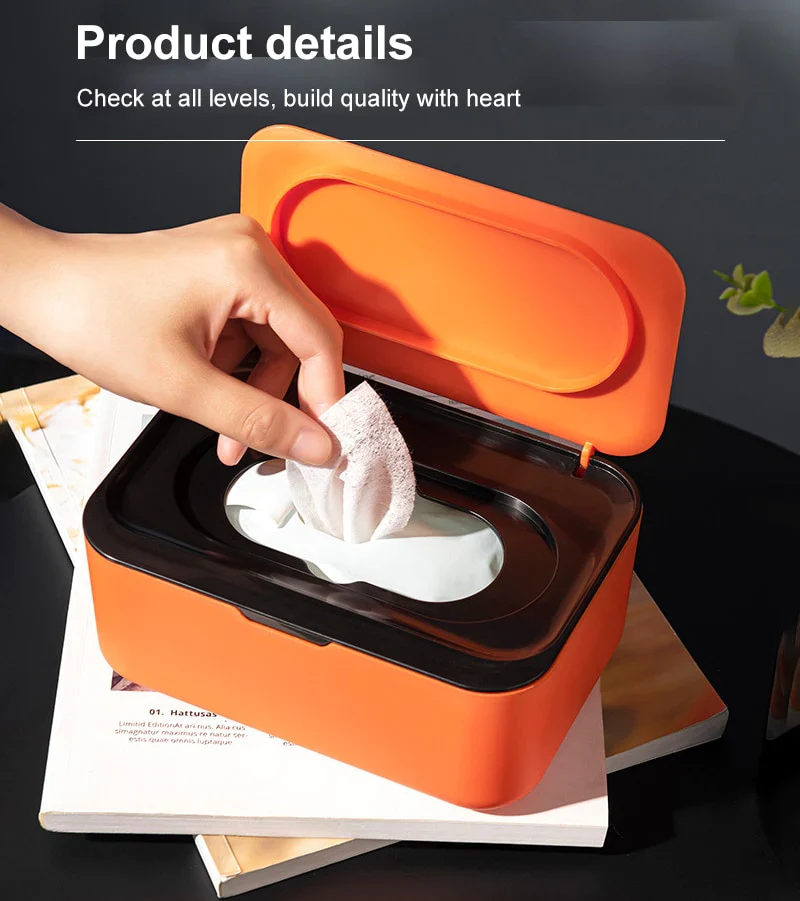 HULIANFU New   Plastic Tissue Box With Lid Wet Tissue Holder Baby Wipes Paper Storage Box Paper Towel Dispenser Home Napkin Organizer - Deanwangkt