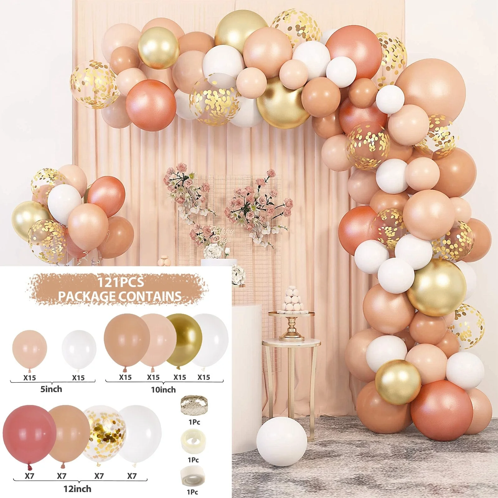 HULIANFU QIFU Macaron Balloons Garland Latex Ballons Arch Happy Birthday Party Decor Kids Adult Wedding Baloon Chain Baby Shower Balon - Deanwangkt