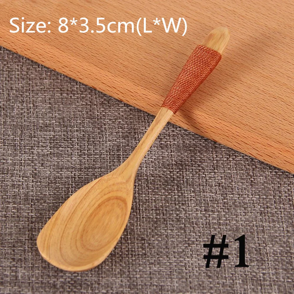 HULIANFU Natural Wooden Spoon & Fork Dinner Kit Rice Soups Utensil Cereal Handmade  Home Tableware Dinnerware Cutlery For Kicthen - Deanwangkt