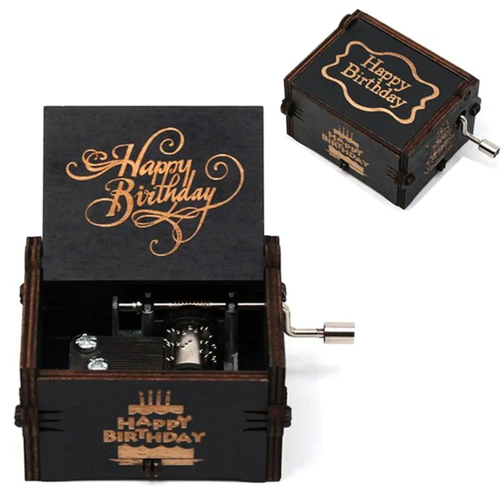 HULIANFU New Attack On Titan Queen Music Box Antique Carved Wooden Hand Cranks Power Game Crossing Rainbow Christmas Birthday Gifts - Deanwangkt