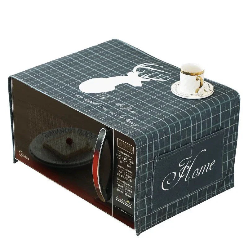 HULIANFU Waterproof High Quality Microwave Oven Dust Cover Storage Bag Kitchen Double Pockets Covers Microwave Cover Microwave Oven Hood - Deanwangkt