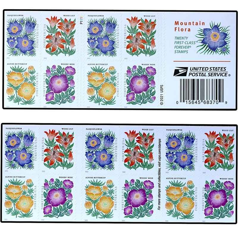 Mountain Flora 2022, (Book of 20) - TWENTYSTAMPS