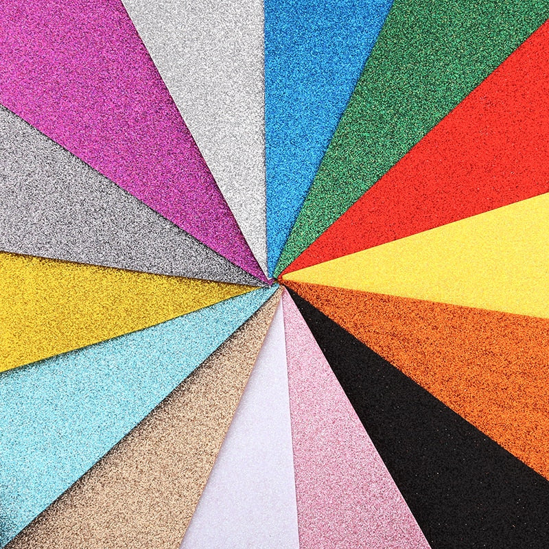 HULIANFU Nanchuang 1mm Thickness Glitter Colorful Non Woven Felt Fabric For Wedding Party Home Decoration Garland Material 20x30cm - Deanwangkt