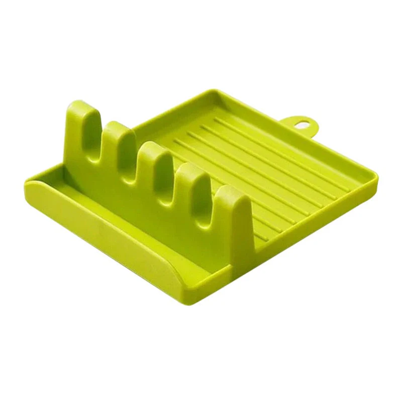 HULIANFU Kitchen Spoon Holders Fork Spatula Rack Shelf Organizer Plastic Spoon Rest Chopsticks Holder Non-slip Spoons Pad Kitchen Utensil - Deanwangkt