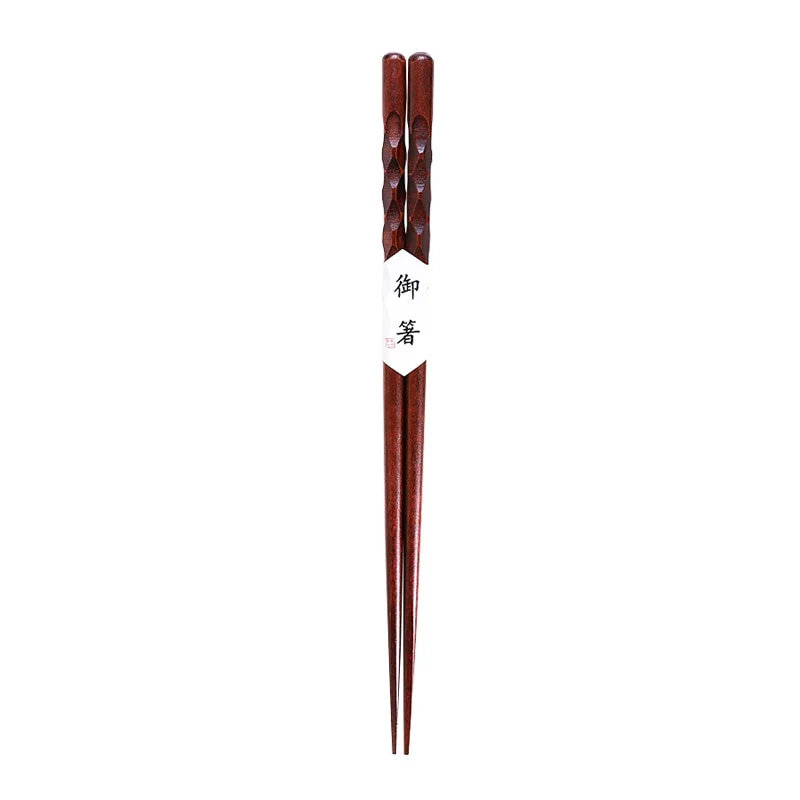HULIANFU Reusable Natural Wood Chopsticks Red jujube wood Dishwasher Safe Non-slip Elegant Design - Deanwangkt