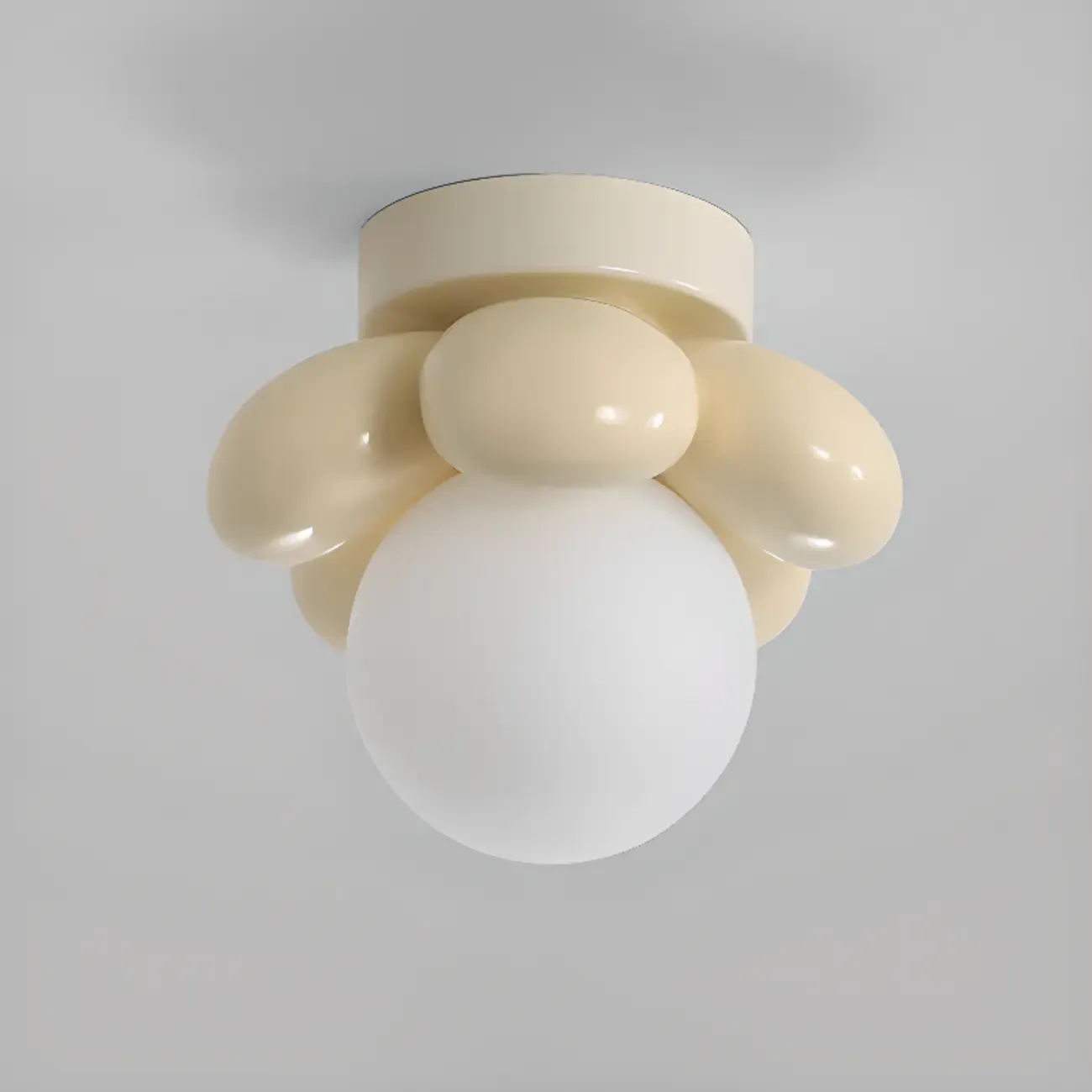 Modern Mini LED Semi-Flush Ceiling Light in Flower Shape