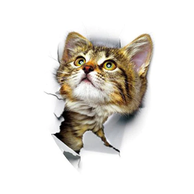 HULIANFU 2026  3D Lovely Pet Self-adhesive Wallpaper Children Living Room Bathroom Toilet Decals Mural Tattoo - Deanwangkt