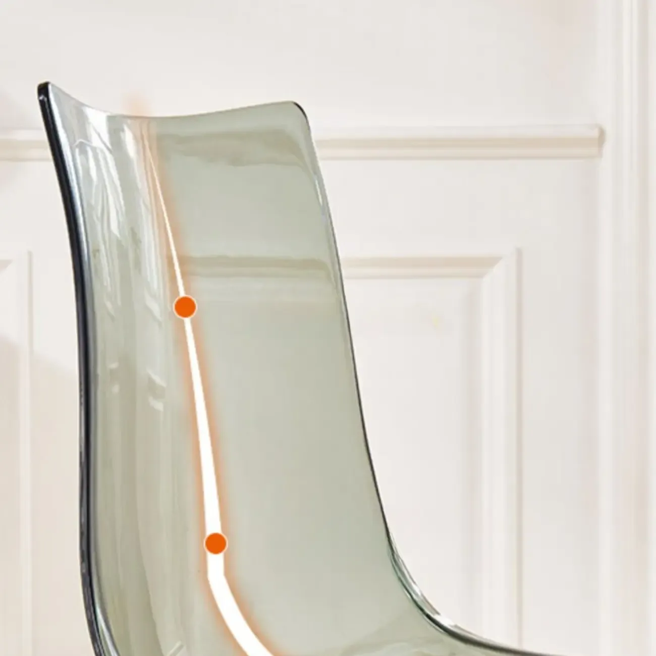 Modern Armless Plastic & Acrylic Dining Chair
