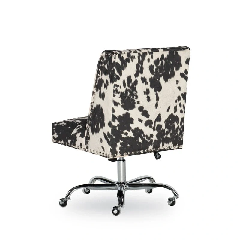 Violet Cow Print Office Chair