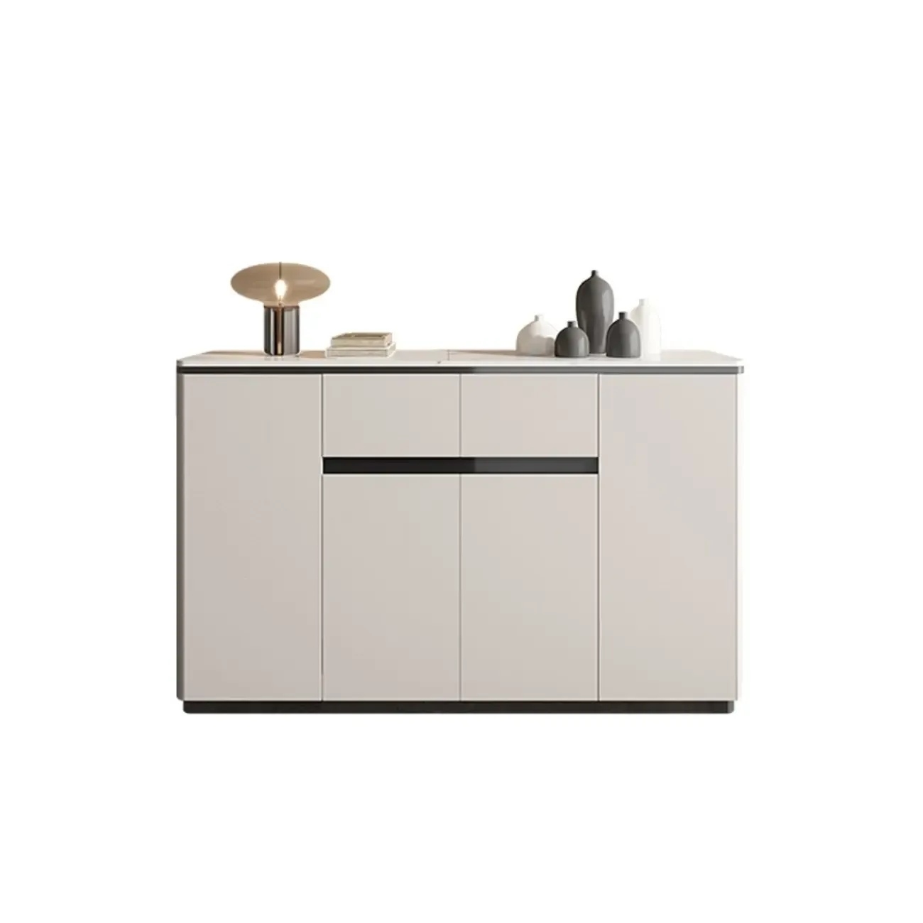 Modern Grey Sideboard with Sintered Stone Top
