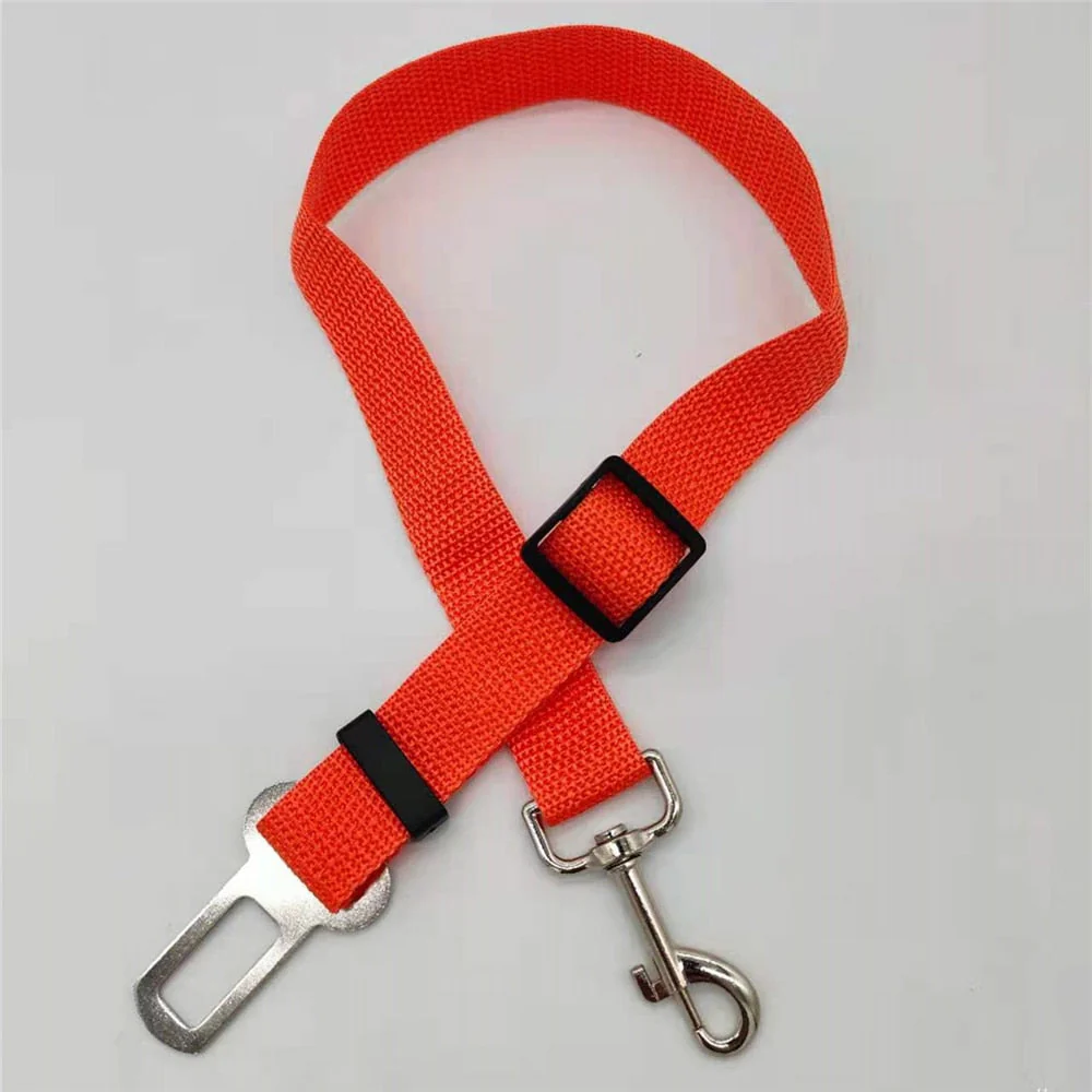 HULIANFU Pet Dog Cat Car Seat Belt Dog Accessories Adjustable Harness Lead Leash Small Medium Travel Clip Puppy Collar Leash Pet Supplies - Deanwangkt