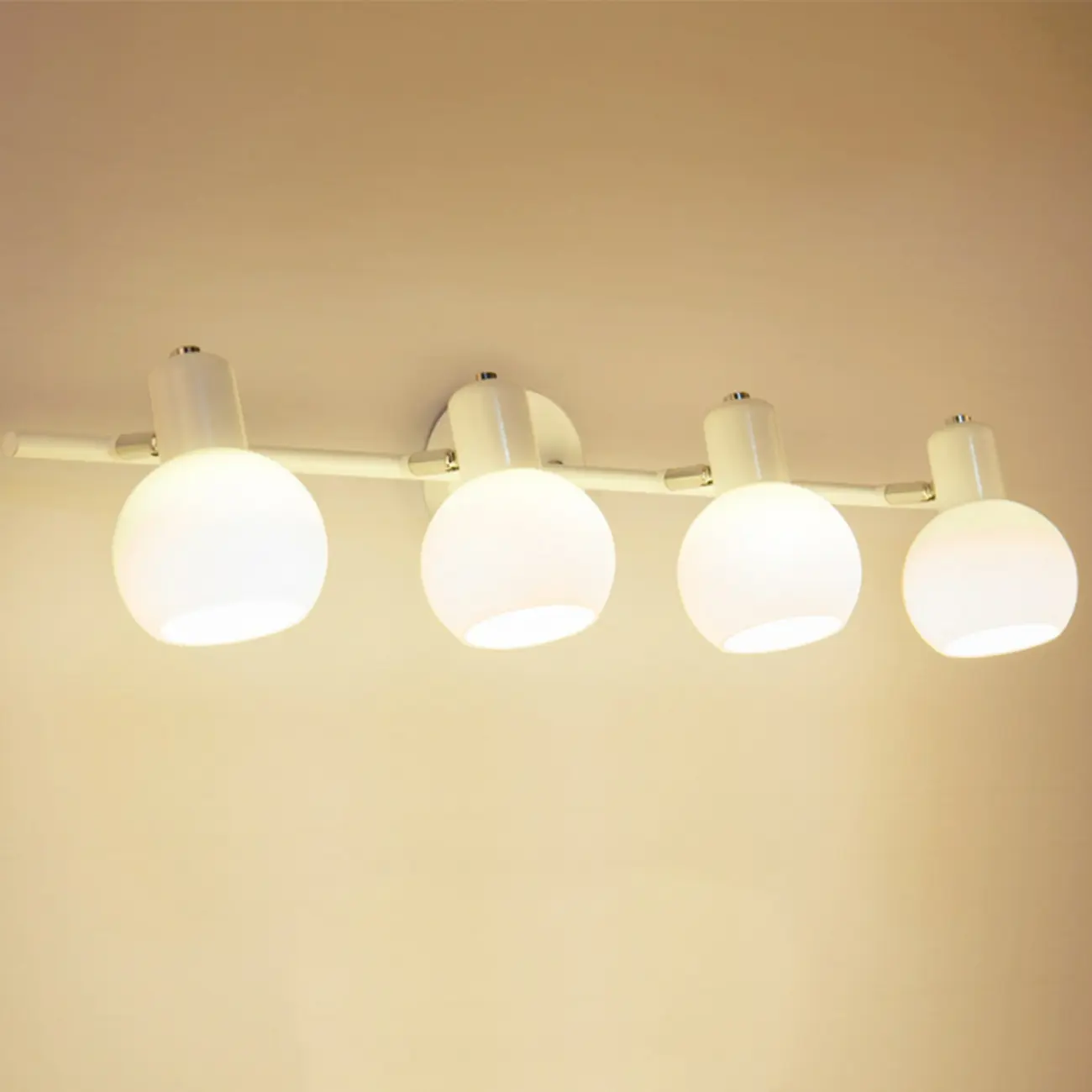 Modern Metal Black Glass Dome Bathroom Vanity Light