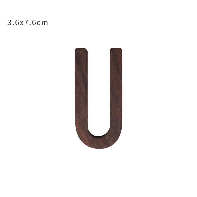 HULIANFU NEW Nordic Style Black Walnut Letter Decorative Letters Combination Wall Decoration DIY Letter Home Decoration Wooden Alphabet - Deanwangkt