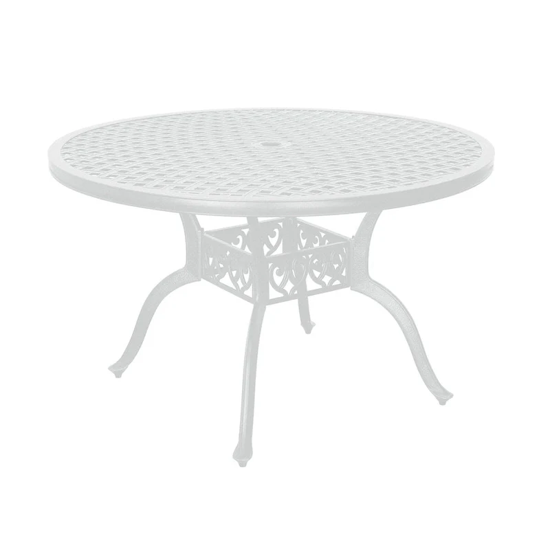 47  Diagonal Round Dining Table-White