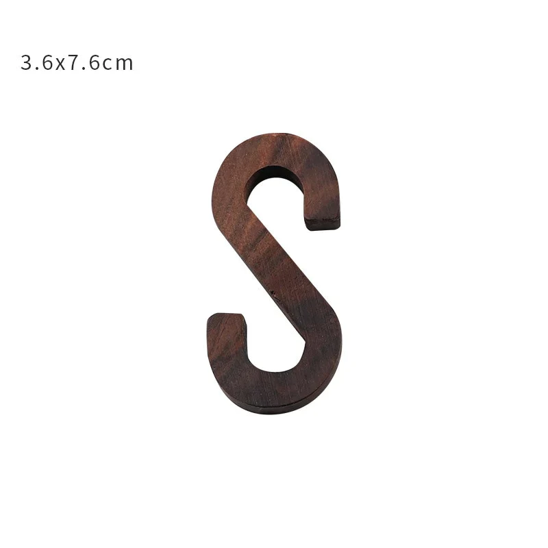 HULIANFU NEW Nordic Style Black Walnut Letter Decorative Letters Combination Wall Decoration DIY Letter Home Decoration Wooden Alphabet - Deanwangkt