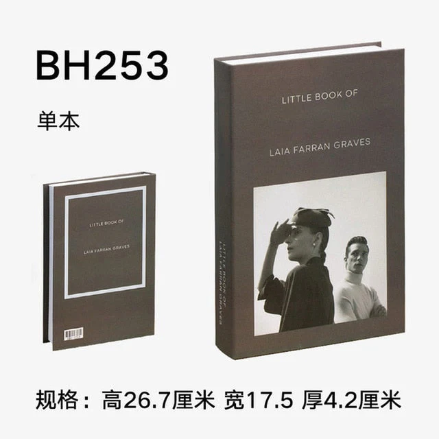 HULIANFU Ins Fashion Fake Books for Decoration Home Decor Coffee Table Book Simulation Prop Book Model Hotel Room Unopenable Box Book - Deanwangkt