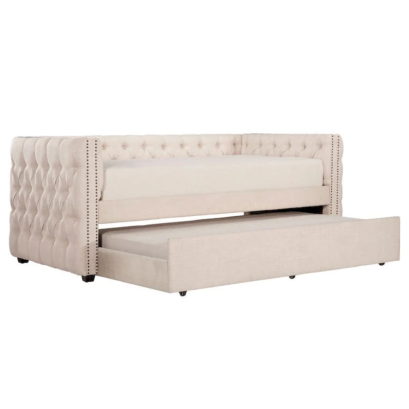 Knightsbridge Twin Tufted Nailhead Daybed by iNSPIRE Q Artisan