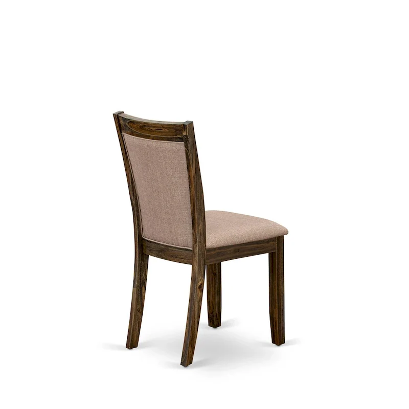 East West Furniture Dining Table Set- a Kitchen Table and Dark Khaki Linen Fabric Chairs, Distressed Jacobean(Pieces Options)