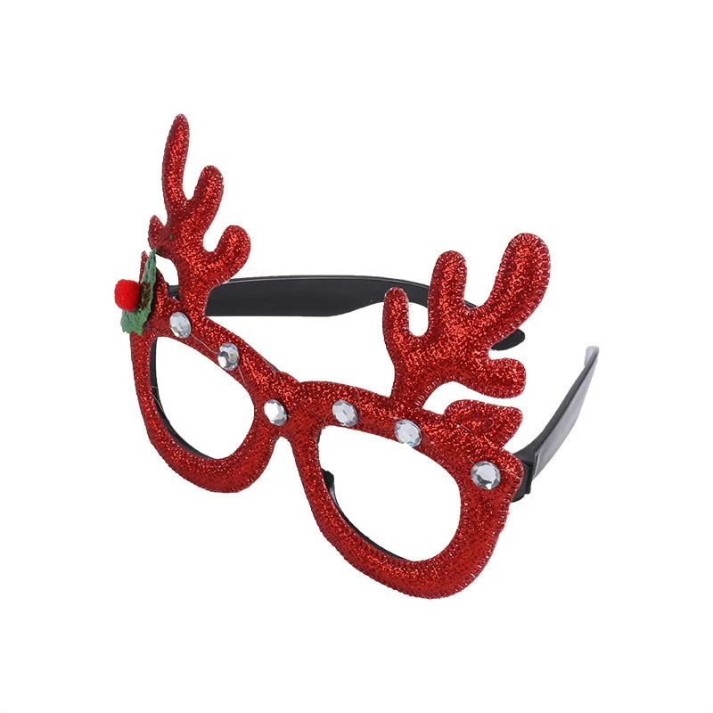 HULIANFU 2026  Christmas Headbands Christmas Tree Reindeer Antlers Hairband Xmas Party Kids Hairhoop  Christmas Glasses Photo Booth Props - Deanwangkt