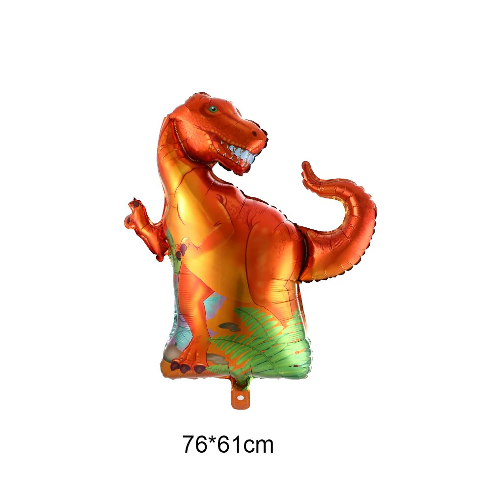 HULIANFU Large 4D Walking Dinosaur Foil Balloons Jungle Animal Boys Birthday Party Decors Jurassic  Standind Dragon Kids Toys Air Globos - Deanwangkt