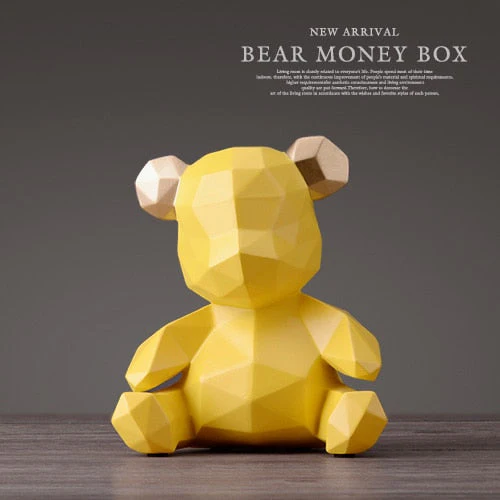 HULIANFU Piggy Bank Teddy Bear Figurines Money Box Gift Wedding Storage Box Money For Children Coins Holders Box Kids Toy Coin Bank - Deanwangkt