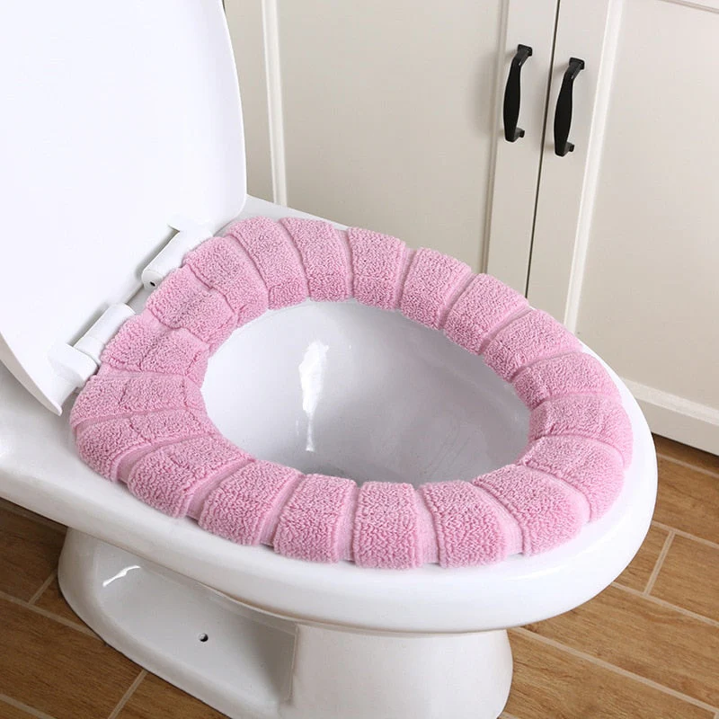HULIANFU Toilet Seat Cover Warm Soft Acrylic Washable Mat Home Decor Closestool Mat Seat Case Toilet Lid Cover Accessories Bathroom Home - Deanwangkt