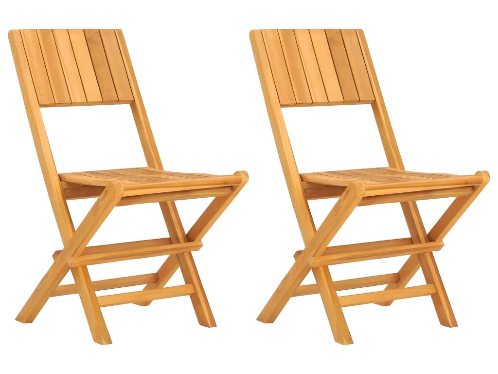 Chaises Jardin Pliantes - Marron (teck)