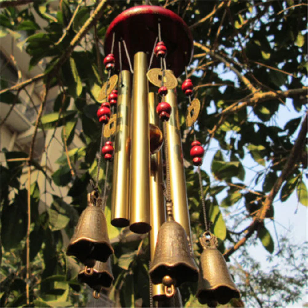 HULIANFU Outdoor Living Wind Chimes Yard Garden Tubes Bells Copper Antique Windchime Wall Hanging Home Decor Decoration wind chimes - Deanwangkt