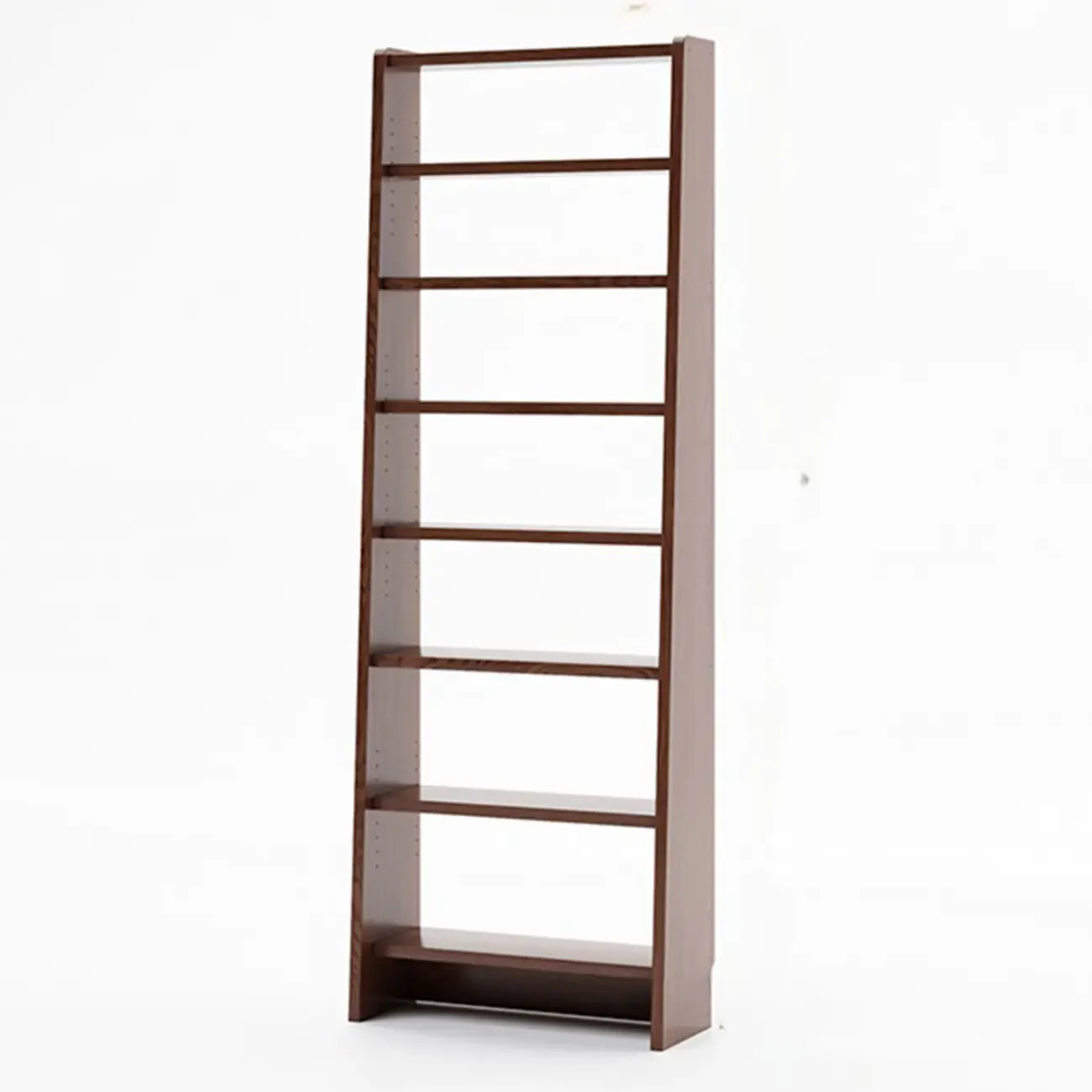 Tall Modern White Wooden Open Vertical Bookcase