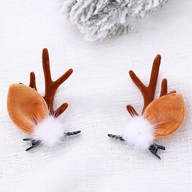 HULIANFU 2026  Christmas Headband Adornment Cute Antler Festival Style Headband Reindeer Ornaments Party Horns Cosplay Accessories - Deanwangkt