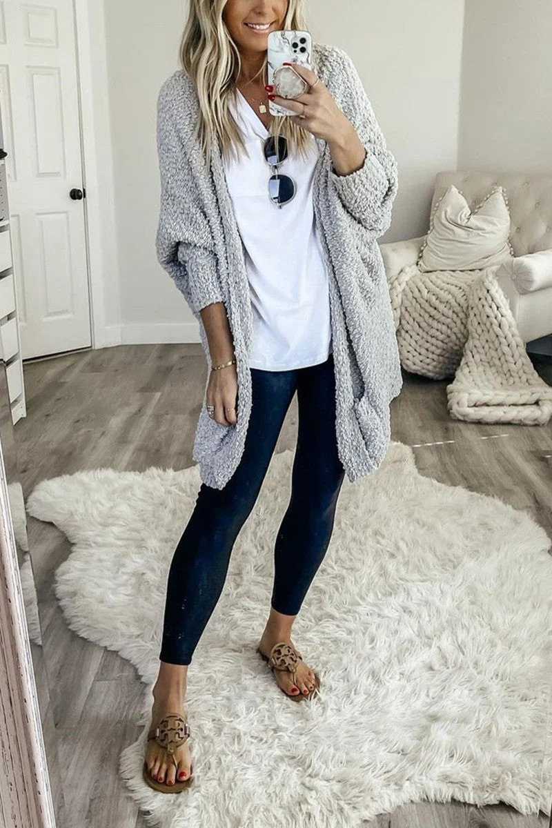 hulianfu Casual Daily Comfy Bat Sleeve Cardigan(5 Colors) - Deanwangkt