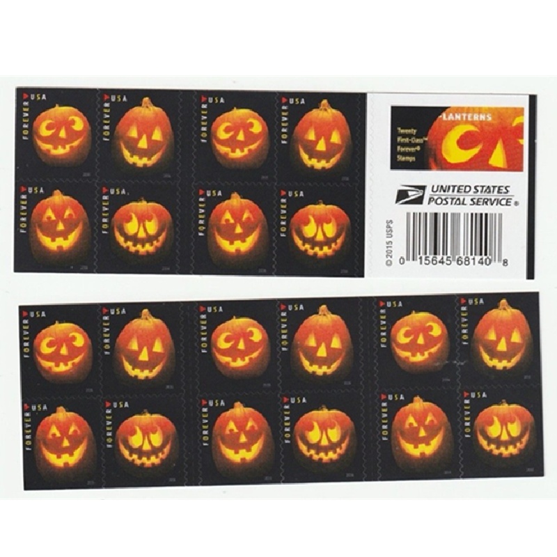 Jack O'Lanterns 2016, (Book of 20) - TWENTYSTAMPS