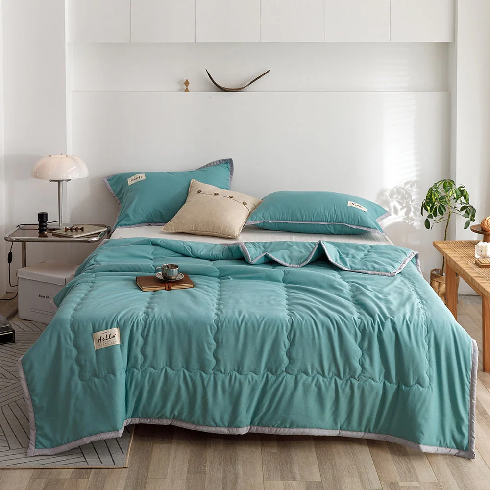 HULIANFU   YanYangTian Summer bedspread quilted blankets Air conditioning quilt bed linen for single bed Couple bed quilt 150 Single duvet - Deanwangkt