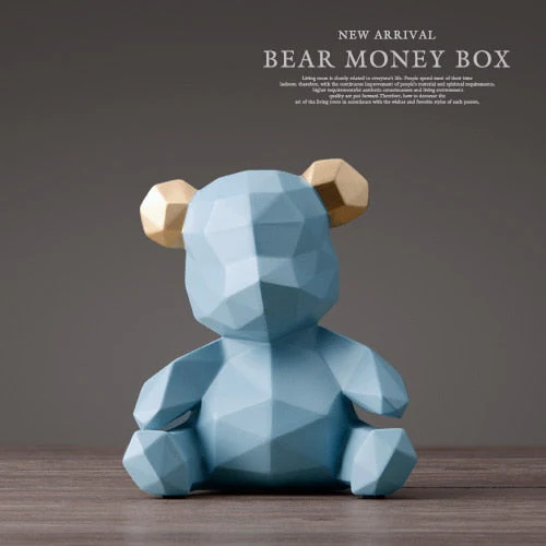 HULIANFU Piggy Bank Teddy Bear Figurines Money Box Gift Wedding Storage Box Money For Children Coins Holders Box Kids Toy Coin Bank - Deanwangkt